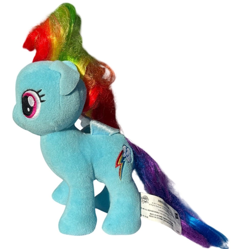 Hasbro My Little Pony Rainbow Dash Plush Rainbow Hair Girls Small